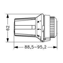 Danfoss Thermostatkopf RAW 013G5010 mit Klickbefestigung