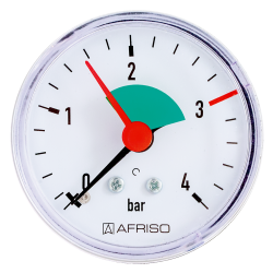 Afriso Manometer Anzeigebereich 0/4 bar HZ 80, G 1/2" B, radial 63918