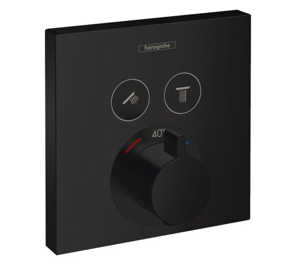 Hansgrohe Unterputz Thermostat Shower Select 2 Funktionen mattschwarz 15763670