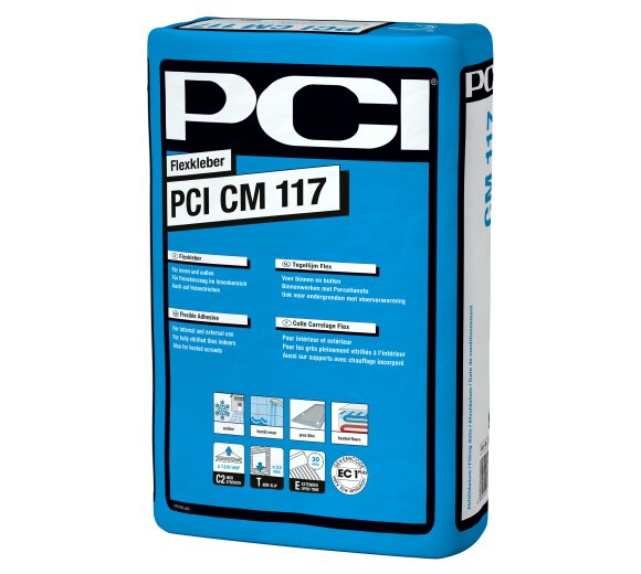 PCI CM117 Flexkleber für keramische Fliesen Platten und Naturstein 25kg grau 31350