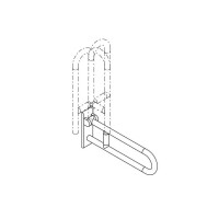 HEWI Stützklappgriff drehbar Serie 801 reinweiß 8