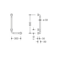 HEWI Winkelgriff Serie 801 reinweiß 8012210099 2