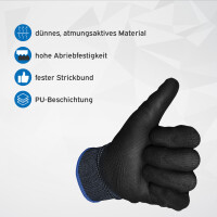 kör4u Arbeitshandschuhe Basic 50, PU-Beschichtung, Gr&o