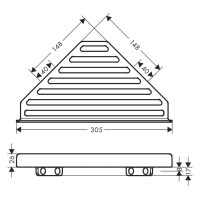 Hansgrohe Eckduschablage AddStoris mattweiß 41741700 2