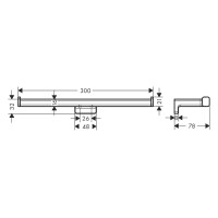 Hansgrohe Reservepapierhalter AddStoris zweiarmig brushed br