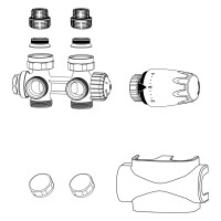 Heimeier Multilux 4-Set tiefschwarz RAL 9005 9690-64.000 2
