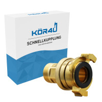 kör4u Schnellkupplung für Schlauch Messing 6