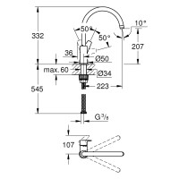 Grohe BauEdge Einhebel Küchenmischbatterie chrom 313670