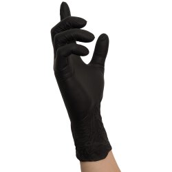 Nitras Nitril Handschuhe Black Wave schwarz 100 Stk. 8320 Größe S