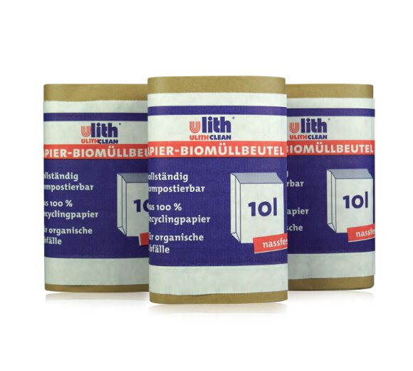 Ulith Bioabfalltüte aus Papier 20 Liter 10 Stück 480.021