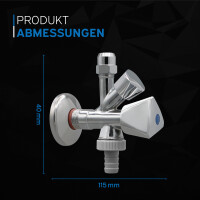 kör4u Kombi-Eckventil 1/2" mit Rückflussverhi