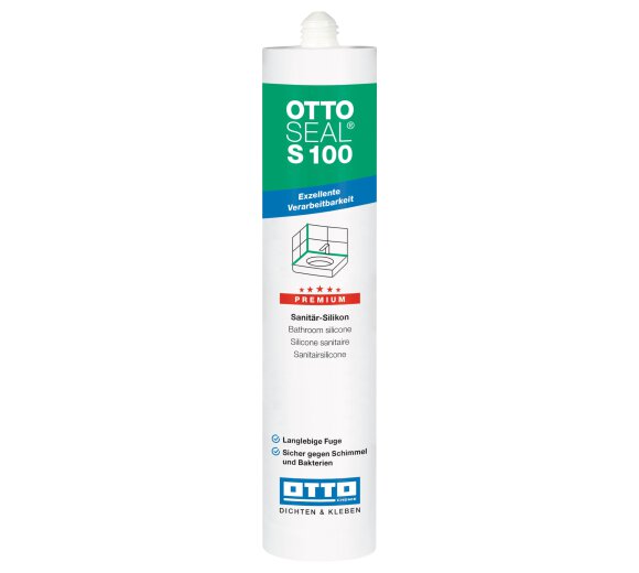 OTTOSEAL S100 Premium-Sanitär-Silikon 310ml C1104 mandelbraun