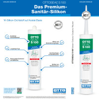 OTTOSEAL S100 Premium-Sanitär-Silikon 310ml C706 zement
