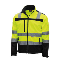 Nitras Warnschutz Softshelljacke 7171 neongelb regular fit X