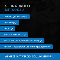 kör4u Entleerungsventil für Durchgangsventile 6