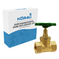 kör4u Durchgangsventil 3/4", ohne Entleerung 1