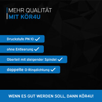 kör4u Durchgangsventil 3/4", ohne Entleerung 6