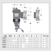 Caleffi Schlammabscheider DirtmagPRO mit Doppelmagnet 3