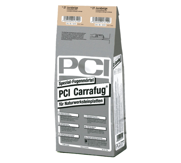 PCI Carrafug Spezial Fugenmörtel für Naturwerksteinplatten 5kg Nr. 22 sandgrau