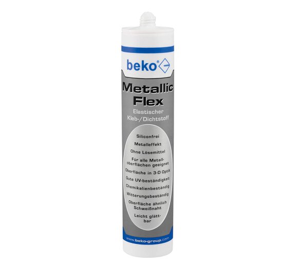 Beko Metallic-Flex 305 g metallic silber Elastischer 1-Komponenten Kleb-/Dichtstoff