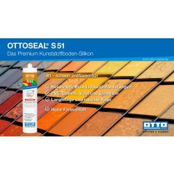 OTTOSEAL S51 Silikon für PVC-, Gummi- und Linoleumböden C62 achatgrau
