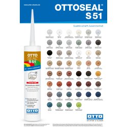 OTTOSEAL S51 Silikon für PVC-, Gummi- und Linoleumböden C979 sandsteingrau