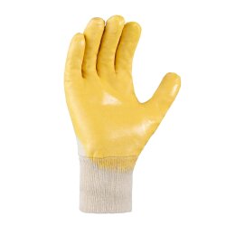 teXXor Nitril-Handschuh STRICKBUND beige/gelb