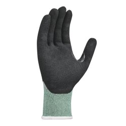 teXXor Schnittschutz-Strickhandschuhe CUT B grau/grün/schwarz