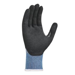 teXXor Schnittschutz-Strickhandschuhe CUT C grau/blau/schwarz