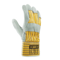 teXXor Rindkernspaltleder-Handschuh EIFEL gelb/blau 1103 Gr&