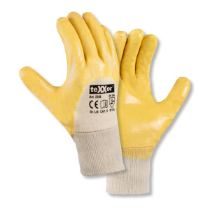 teXXor Nitril-Handschuh STRICKBUND beige/gelb 2356...