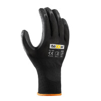 teXXor Polyester-Strickhandschuhe LATEX schwarz 2425 Gr&ouml