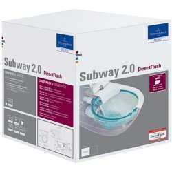 Villeroy &amp; Boch Combi-Pack Subway 2.0 DirectFlush wei&szlig; Alpin inkl. WC- Sitz 5614R201
