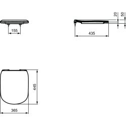 Ideal Standard WC-Sitz Tesi Ultra flach Softclose wei&szlig; T352701
