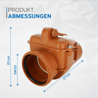 kör4u Rückstauklappe orange für Abwasser DN 1
