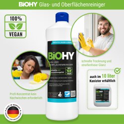 BiOHY Glas- und Oberfl&auml;chenreiniger, Bio-Konzentrat, 1l