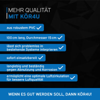 kör4u Lüftungsrohr Ø 150 mm weiß 100 