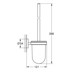Grohe Essentials Toilettenbürstengarnitur rund chrom 40374001