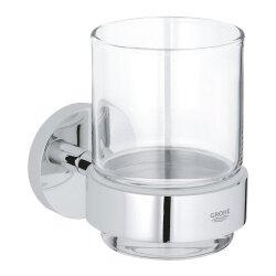 Grohe Essentials Glas mit Halter rund chrom 40447001