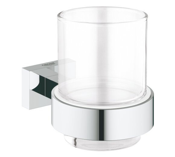 Grohe Essentials Cube Glas mit Halter eckig chrom 40755001