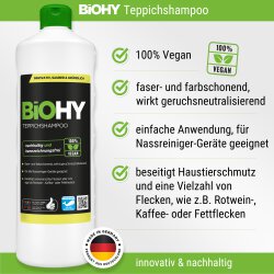 BiOHY Teppichshampoo, Teppichreiniger, Bio-Konzentrat, 1l...