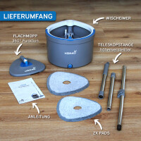 kör4u Bodenwischer Komplett-Set mit Zwei-Kammer-System 