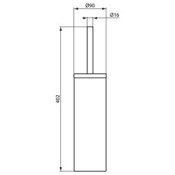 Ideal Standard Toilettenbürstengarnitur Iom bodenstehend Stahl gebürstet A9108MY