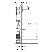 Geberit Duofix Element für Wand-WC 112cm mit Sigma UP-S