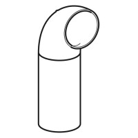 Geberit PE Bogen 90Grad, mit langem Schenkel, Radius weit DN