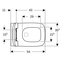 Geberit Wand-Tiefspül-WC RENOVA PLAN Rimfree, Set mit W