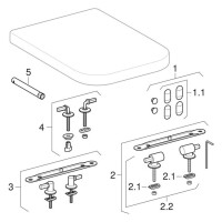 Geberit WC-Sitz RENOVA PLAN eckiges Design, ohne Absenkautom