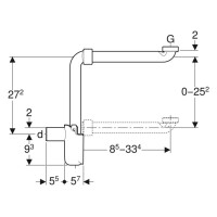 Geberit Raumsparsiphon für Waschbecken 1 1/4" 1511