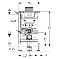 Geberit Duofix Element für Wand-WC 82 cm mit Omega UP-S