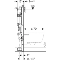 Geberit Duofix Element Wand WC 112 cm mit Sigma Unterputz Sp